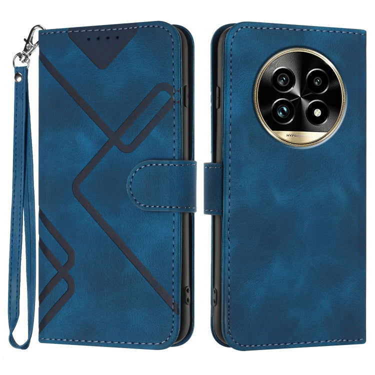 Custodia per cellulare in pelle con motivo a linea, For Realme GT7 Pro, For Realme 13 Pro / 13 Pro+ Global, For Realme GT 6 / GT 6T, For Realme C63 / C61 Global