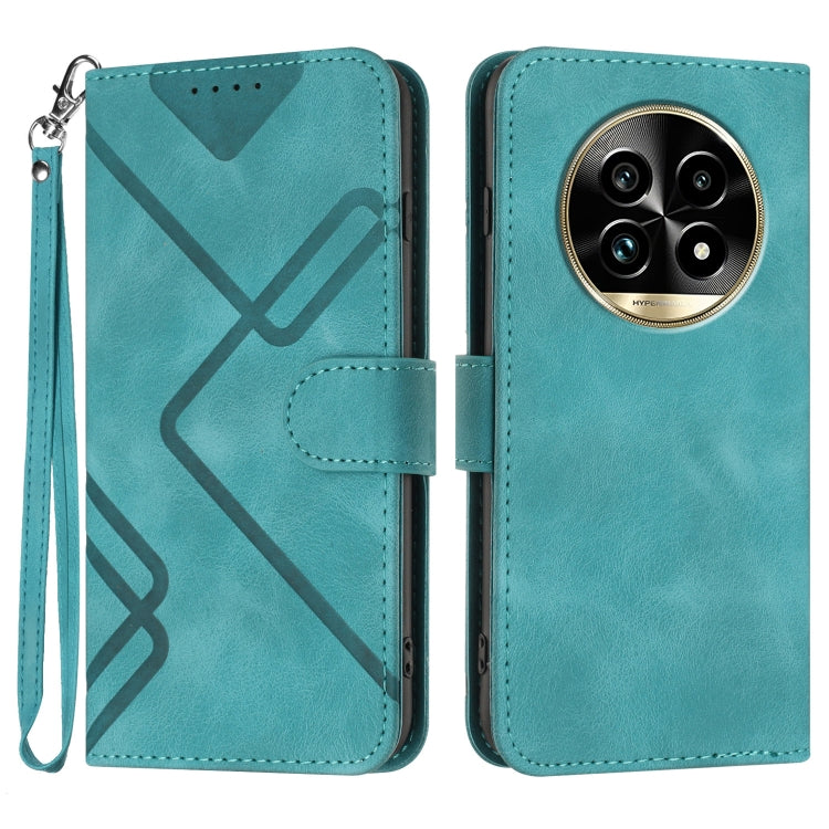 Custodia per cellulare in pelle con motivo a linea, For Realme GT7 Pro, For Realme 13 Pro / 13 Pro+ Global, For Realme GT 6 / GT 6T, For Realme C63 / C61 Global