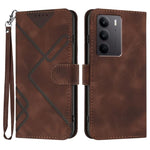 Custodia per cellulare in pelle con motivo a linea, For Realme 14 Pro+, For Realme 14 Pro, For Realme 14x Global, For Realme C75 Global