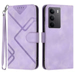 Custodia per cellulare in pelle con motivo a linea, For Realme 14 Pro+, For Realme 14 Pro, For Realme 14x Global, For Realme C75 Global