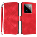Custodia per cellulare in pelle con motivo a linea, For Realme GT7 Pro, For Realme 13 Pro / 13 Pro+ Global, For Realme GT 6 / GT 6T, For Realme C63 / C61 Global