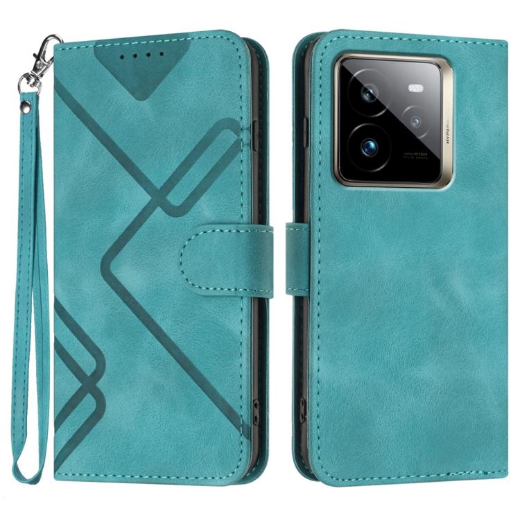 Custodia per cellulare in pelle con motivo a linea, For Realme GT7 Pro, For Realme 13 Pro / 13 Pro+ Global, For Realme GT 6 / GT 6T, For Realme C63 / C61 Global