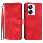 Custodia per cellulare in pelle con motivo a linea, For Realme  12 Lite / C67 4G Global, For Realme GT5 Pro, For Realme 10 Pro, For Realme 10 Pro+