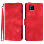 Custodia per cellulare in pelle con motivo a linea, For Realme 10 4G, For Realme V23, For Realme 9 Pro+, For Realme C20 / C11 2021 / C21