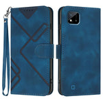Custodia per cellulare in pelle con motivo a linea, For Realme 10 4G, For Realme V23, For Realme 9 Pro+, For Realme C20 / C11 2021 / C21