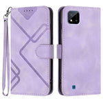 Custodia per cellulare in pelle con motivo a linea, For Realme 10 4G, For Realme V23, For Realme 9 Pro+, For Realme C20 / C11 2021 / C21