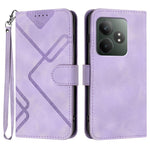 Custodia per cellulare in pelle con motivo a linea, For Realme GT7 Pro, For Realme 13 Pro / 13 Pro+ Global, For Realme GT 6 / GT 6T, For Realme C63 / C61 Global