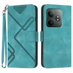 Custodia per cellulare in pelle con motivo a linea, For Realme GT7 Pro, For Realme 13 Pro / 13 Pro+ Global, For Realme GT 6 / GT 6T, For Realme C63 / C61 Global