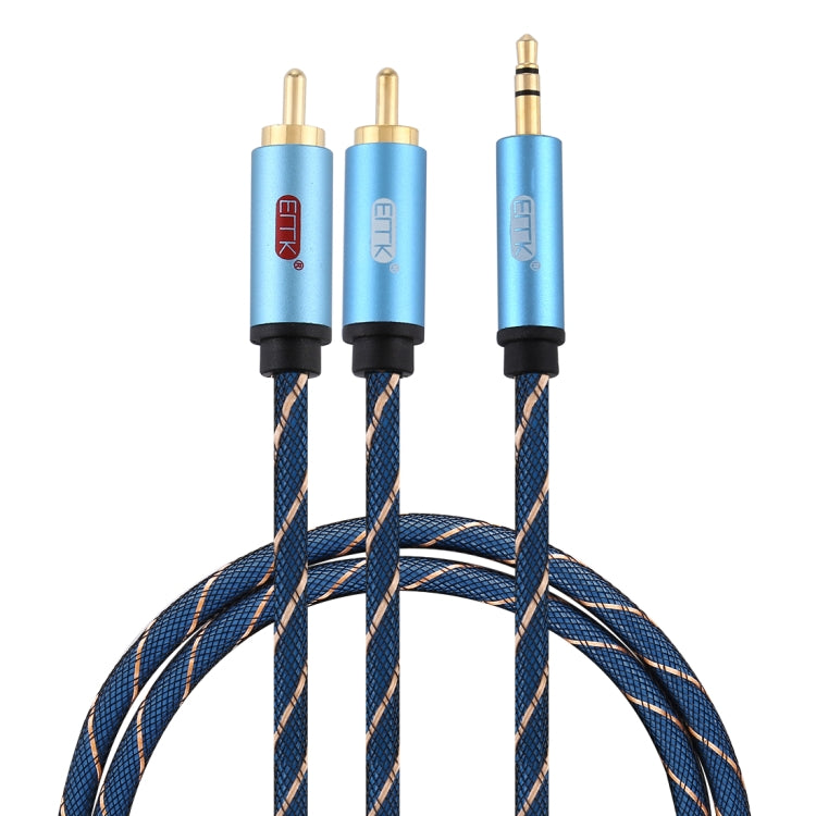 EMK Jack da 3,5 mm maschio a 2 x RCA maschio connettore placcato oro cavo audio per altoparlante, 1m, 1.5m, 2m, 3m, 5m