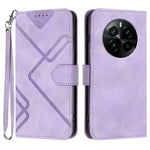 Custodia per cellulare in pelle con motivo a linea, For Realme  12 Lite / C67 4G Global, For Realme GT5 Pro, For Realme 10 Pro, For Realme 10 Pro+