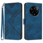 Custodia per cellulare in pelle con motivo a linea, For Realme 14 Pro+, For Realme 14 Pro, For Realme 14x Global, For Realme C75 Global