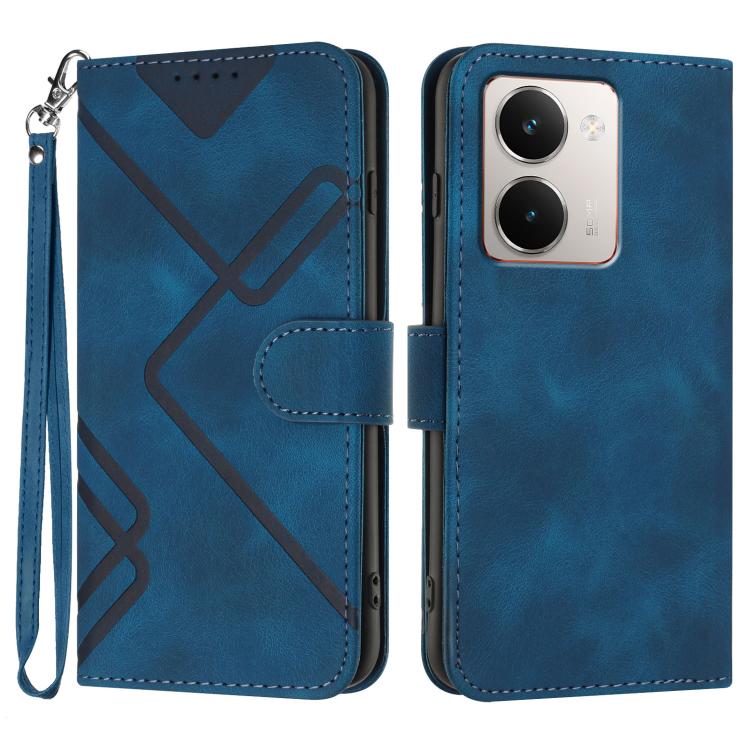 Custodia per cellulare in pelle con motivo a linea, For Realme GT 7 India, For Realme 14 / P3 5G Global, For Realme P3 Ultra 5G, For Realme P3 Pro