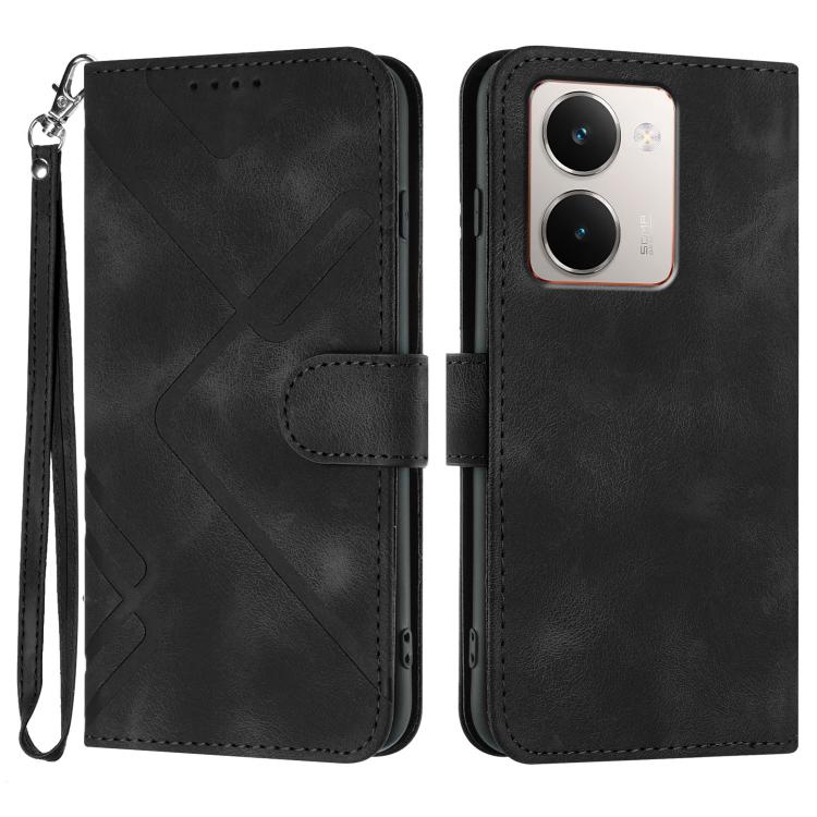 Custodia per cellulare in pelle con motivo a linea, For Realme GT 7 India, For Realme 14 / P3 5G Global, For Realme P3 Ultra 5G, For Realme P3 Pro