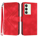 Custodia per cellulare in pelle con motivo a linea, For Realme 14 Pro+, For Realme 14 Pro, For Realme 14x Global, For Realme C75 Global