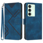 Custodia per cellulare in pelle con motivo a linea, For Realme 14 Pro+, For Realme 14 Pro, For Realme 14x Global, For Realme C75 Global
