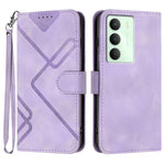 Custodia per cellulare in pelle con motivo a linea, For Realme 14 Pro+, For Realme 14 Pro, For Realme 14x Global, For Realme C75 Global
