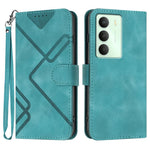 Custodia per cellulare in pelle con motivo a linea, For Realme 14 Pro+, For Realme 14 Pro, For Realme 14x Global, For Realme C75 Global