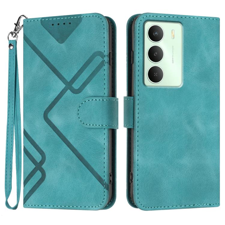 Custodia per cellulare in pelle con motivo a linea, For Realme 14 Pro+, For Realme 14 Pro, For Realme 14x Global, For Realme C75 Global