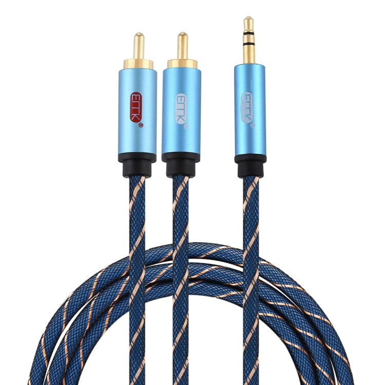 EMK Jack da 3,5 mm maschio a 2 x RCA maschio connettore placcato oro cavo audio per altoparlante, 1m, 1.5m, 2m, 3m, 5m