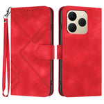 Custodia per cellulare in pelle con motivo a linea, For Realme P4 5G, For Realme 15T 5G, For Realme C71 India, For Realme 15 5G / Realme 15 Pro 5G