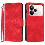 Custodia per cellulare in pelle con motivo a linea, For Realme P4 5G, For Realme 15T 5G, For Realme C71 India, For Realme 15 5G / Realme 15 Pro 5G