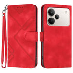 Custodia per cellulare in pelle con motivo a linea, For Realme 16T 5G, For Realme C100 4G, For Realme 15x 5G India / Realme C85 5G, For Realme P4 Pro 5G