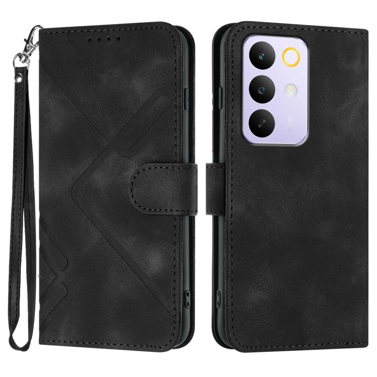 Custodia per cellulare in pelle con motivo a linea, For Realme 16T 5G, For Realme C100 4G, For Realme 15x 5G India / Realme C85 5G, For Realme P4 Pro 5G