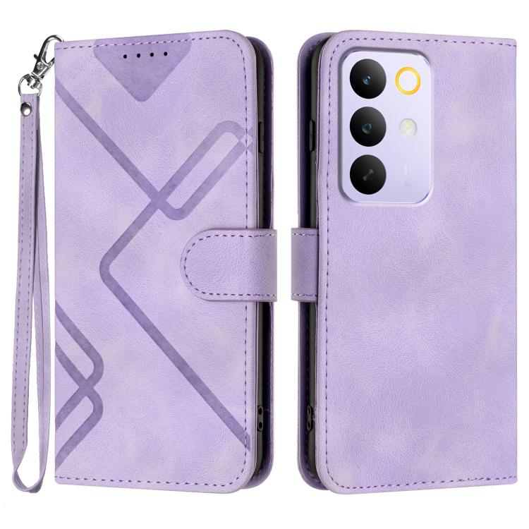 Custodia per cellulare in pelle con motivo a linea, For Realme 16T 5G, For Realme C100 4G, For Realme 15x 5G India / Realme C85 5G, For Realme P4 Pro 5G