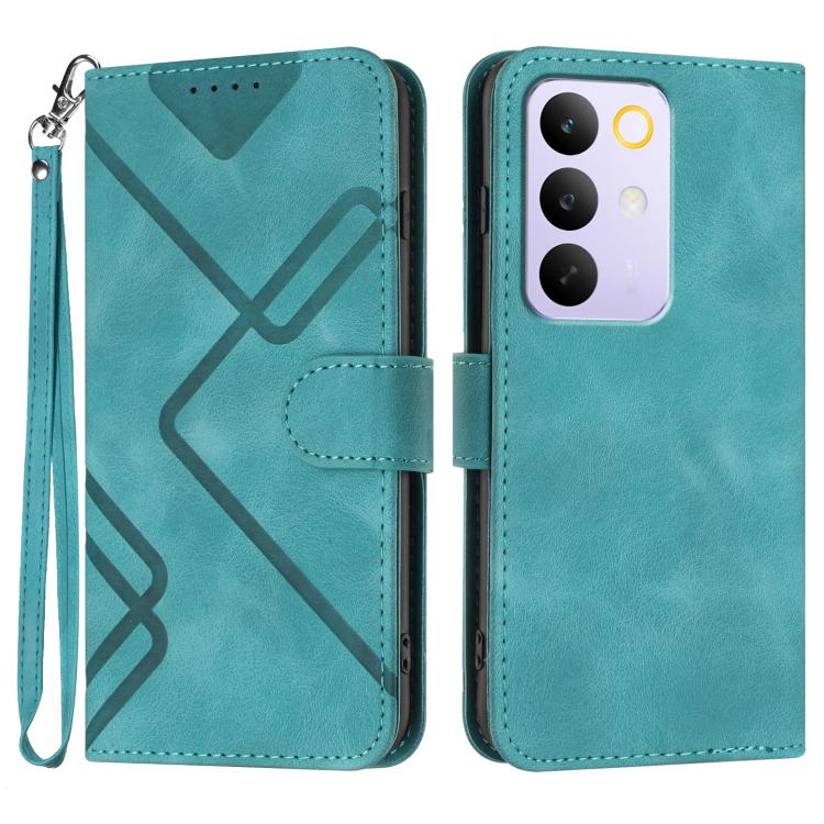 Custodia per cellulare in pelle con motivo a linea, For Realme 16T 5G, For Realme C100 4G, For Realme 15x 5G India / Realme C85 5G, For Realme P4 Pro 5G