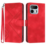 Custodia per cellulare in pelle con motivo a linea, For Realme 16T 5G, For Realme C100 4G, For Realme 15x 5G India / Realme C85 5G, For Realme P4 Pro 5G