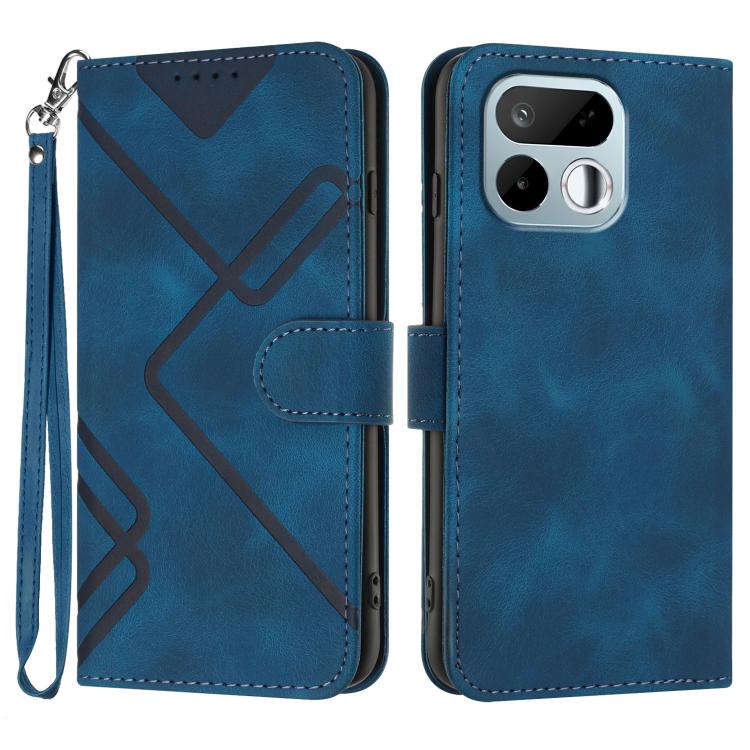 Custodia per cellulare in pelle con motivo a linea, For Realme 16T 5G, For Realme C100 4G, For Realme 15x 5G India / Realme C85 5G, For Realme P4 Pro 5G