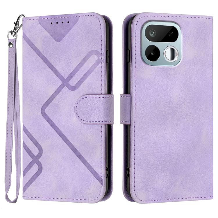 Custodia per cellulare in pelle con motivo a linea, For Realme 16T 5G, For Realme C100 4G, For Realme 15x 5G India / Realme C85 5G, For Realme P4 Pro 5G