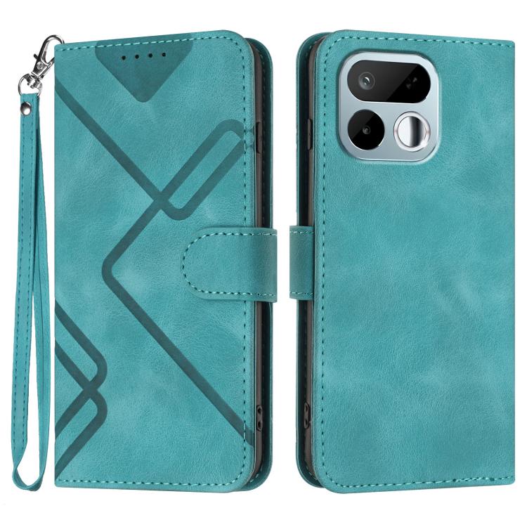 Custodia per cellulare in pelle con motivo a linea, For Realme 16T 5G, For Realme C100 4G, For Realme 15x 5G India / Realme C85 5G, For Realme P4 Pro 5G