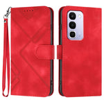 Custodia per cellulare in pelle con motivo a linea, For Realme 16T 5G, For Realme C100 4G, For Realme 15x 5G India / Realme C85 5G, For Realme P4 Pro 5G
