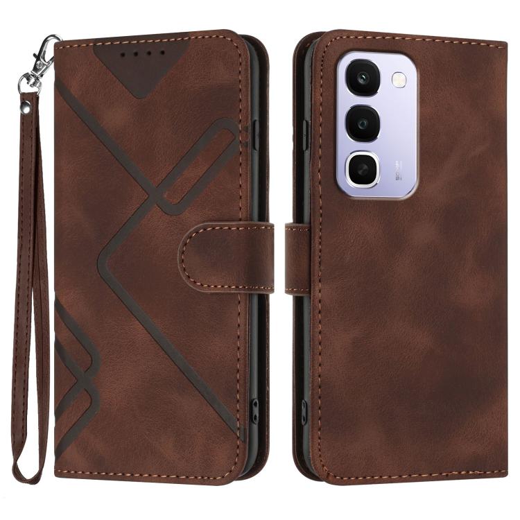 Custodia per cellulare in pelle con motivo a linea, For Realme 16T 5G, For Realme C100 4G, For Realme 15x 5G India / Realme C85 5G, For Realme P4 Pro 5G
