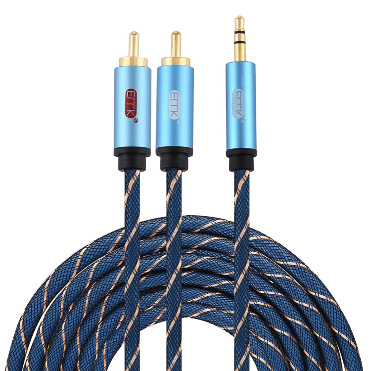 EMK Jack da 3,5 mm maschio a 2 x RCA maschio connettore placcato oro cavo audio per altoparlante, 1m, 1.5m, 2m, 3m, 5m