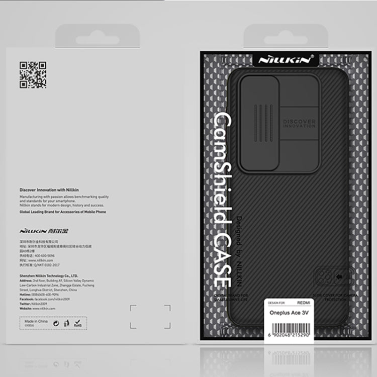 Custodia per telefono per PC Camshield serie Black Mirror NILLKIN, For OnePlus Ace 3V, For OnePlus Nord CE 3 Lite