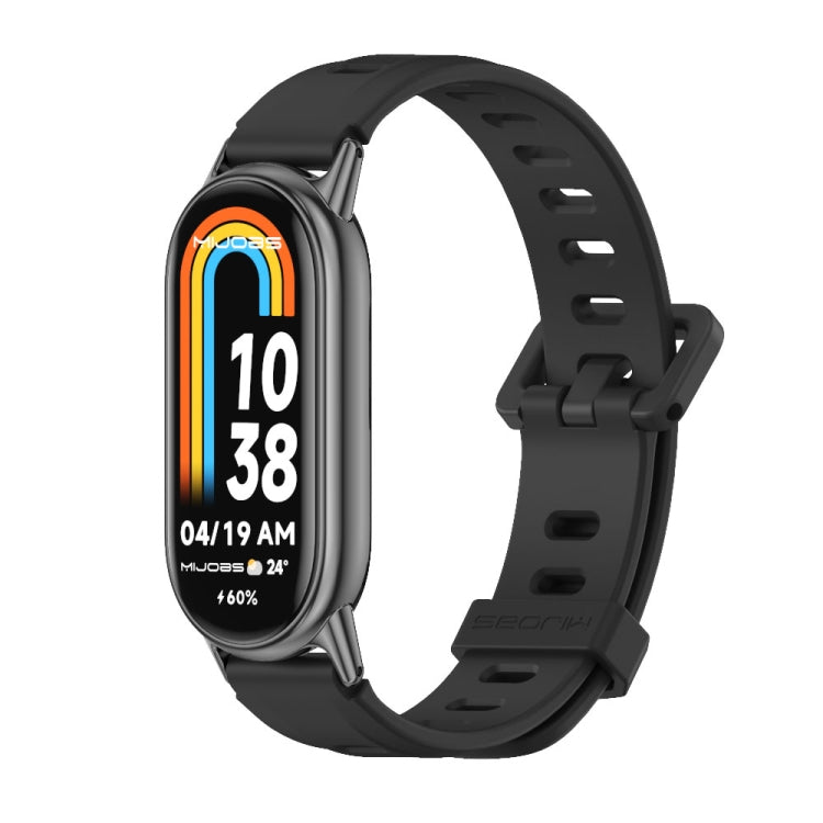 Cinturino per orologio in silicone traspirante con foro piatto Mijobs, For Xiaomi Smart Band 10 / 9 / 8