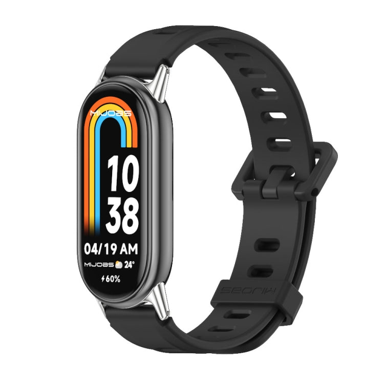 Cinturino per orologio in silicone traspirante con foro piatto Mijobs, For Xiaomi Smart Band 10 / 9 / 8