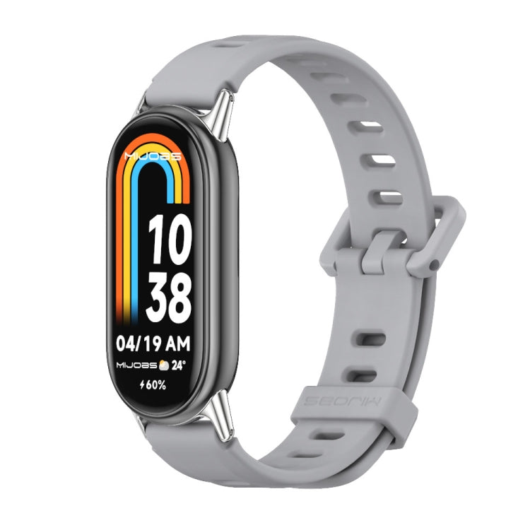Cinturino per orologio in silicone traspirante con foro piatto Mijobs, For Xiaomi Smart Band 10 / 9 / 8
