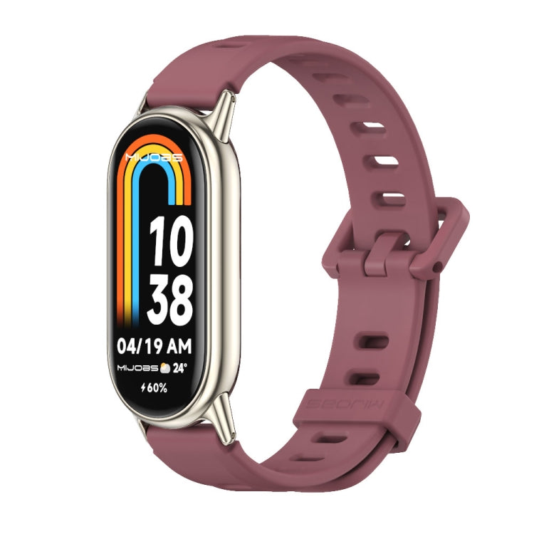 Cinturino per orologio in silicone traspirante con foro piatto Mijobs, For Xiaomi Smart Band 10 / 9 / 8