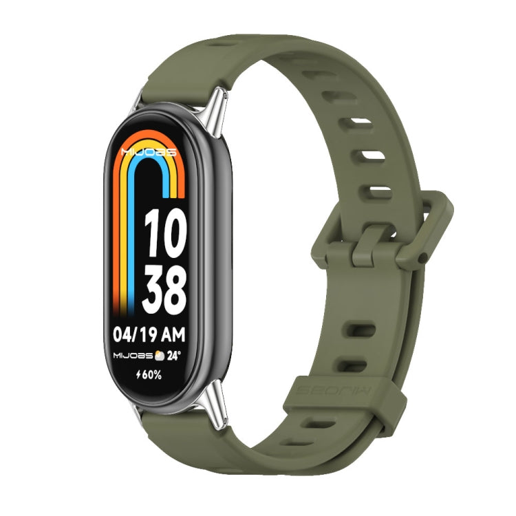 Cinturino per orologio in silicone traspirante con foro piatto Mijobs, For Xiaomi Smart Band 10 / 9 / 8