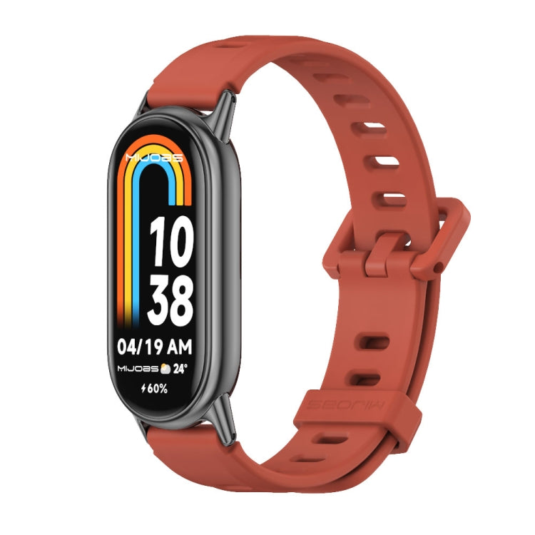 Cinturino per orologio in silicone traspirante con foro piatto Mijobs, For Xiaomi Smart Band 10 / 9 / 8