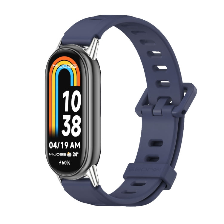 Cinturino per orologio in silicone traspirante con foro piatto Mijobs, For Xiaomi Smart Band 10 / 9 / 8
