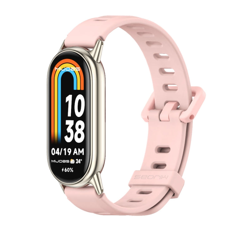 Cinturino per orologio in silicone traspirante con foro piatto Mijobs, For Xiaomi Smart Band 10 / 9 / 8