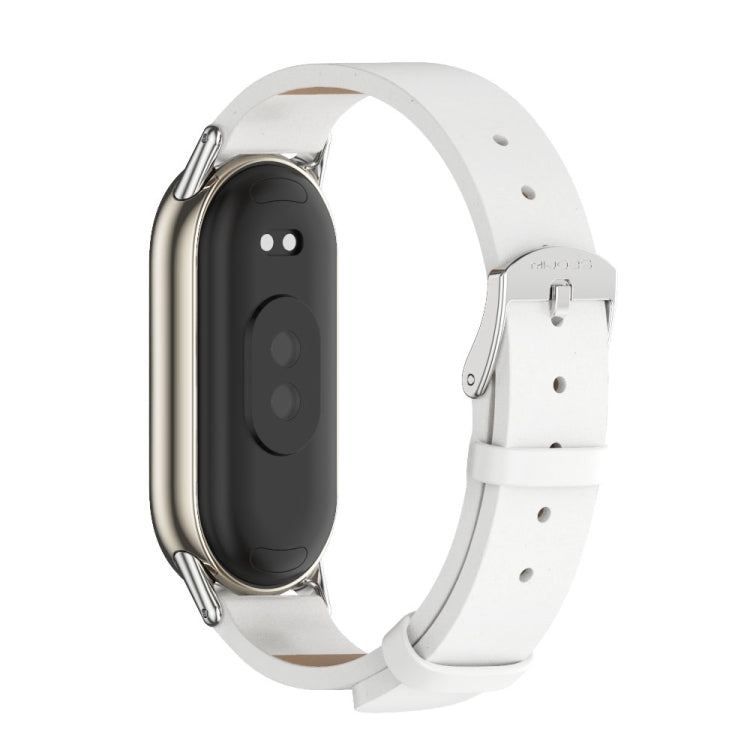 Cinturino per orologio in pelle PU in microfibra Mijobs, For Xiaomi Smart Band 10 / 9 / 8