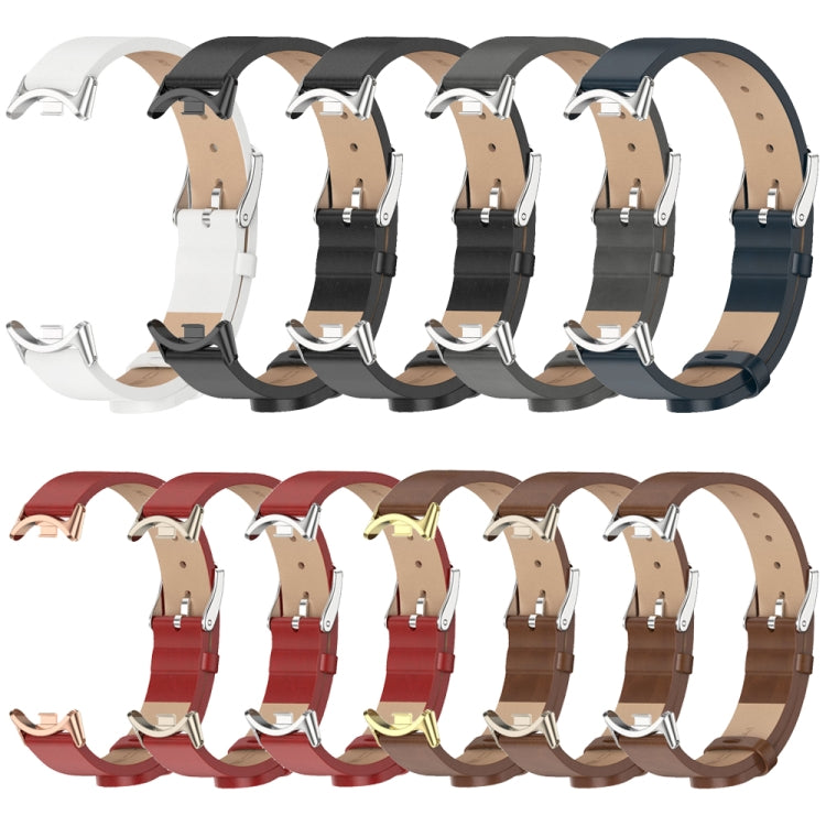 Cinturino per orologio in pelle PU in microfibra Mijobs, For Xiaomi Smart Band 10 / 9 / 8