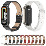 Cinturino per orologio in pelle PU in microfibra Mijobs, For Xiaomi Smart Band 10 / 9 / 8