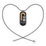 Collana con orologio in acciaio inossidabile con ciondolo in metallo Mijobs, For Xiaomi Smart Band 10 / 9 / 8
