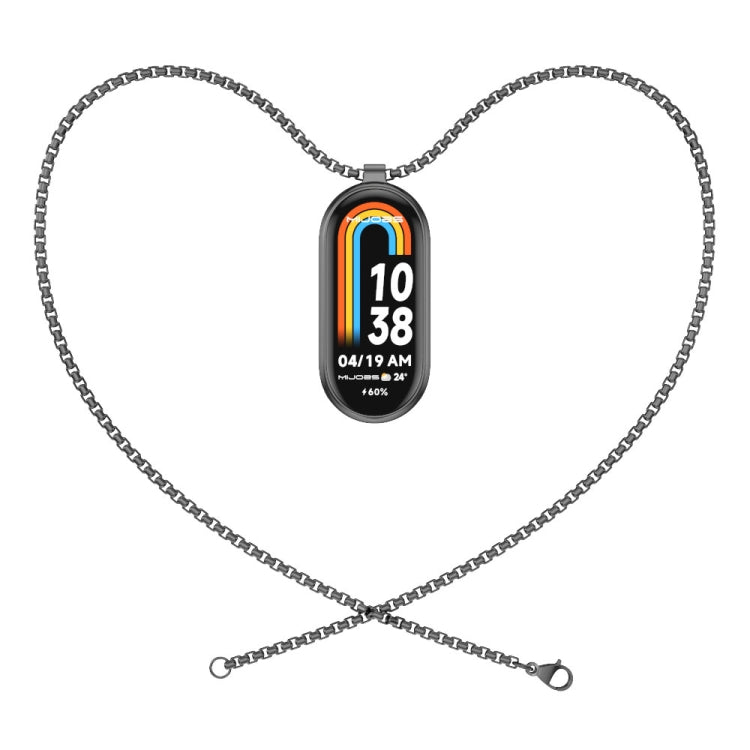 Collana con orologio in acciaio inossidabile con ciondolo in metallo Mijobs, For Xiaomi Smart Band 10 / 9 / 8